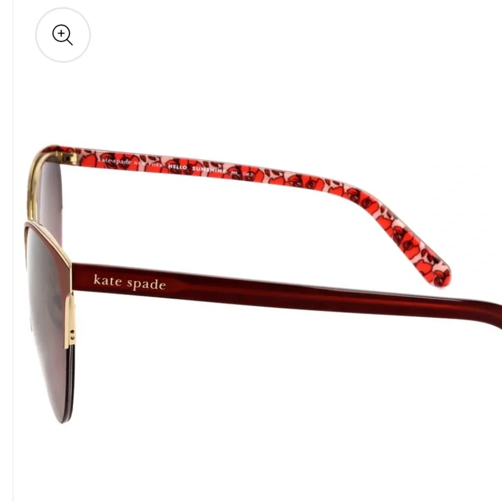 KATE SPADE Women's Red Cat-Eye Sunglasses NIB